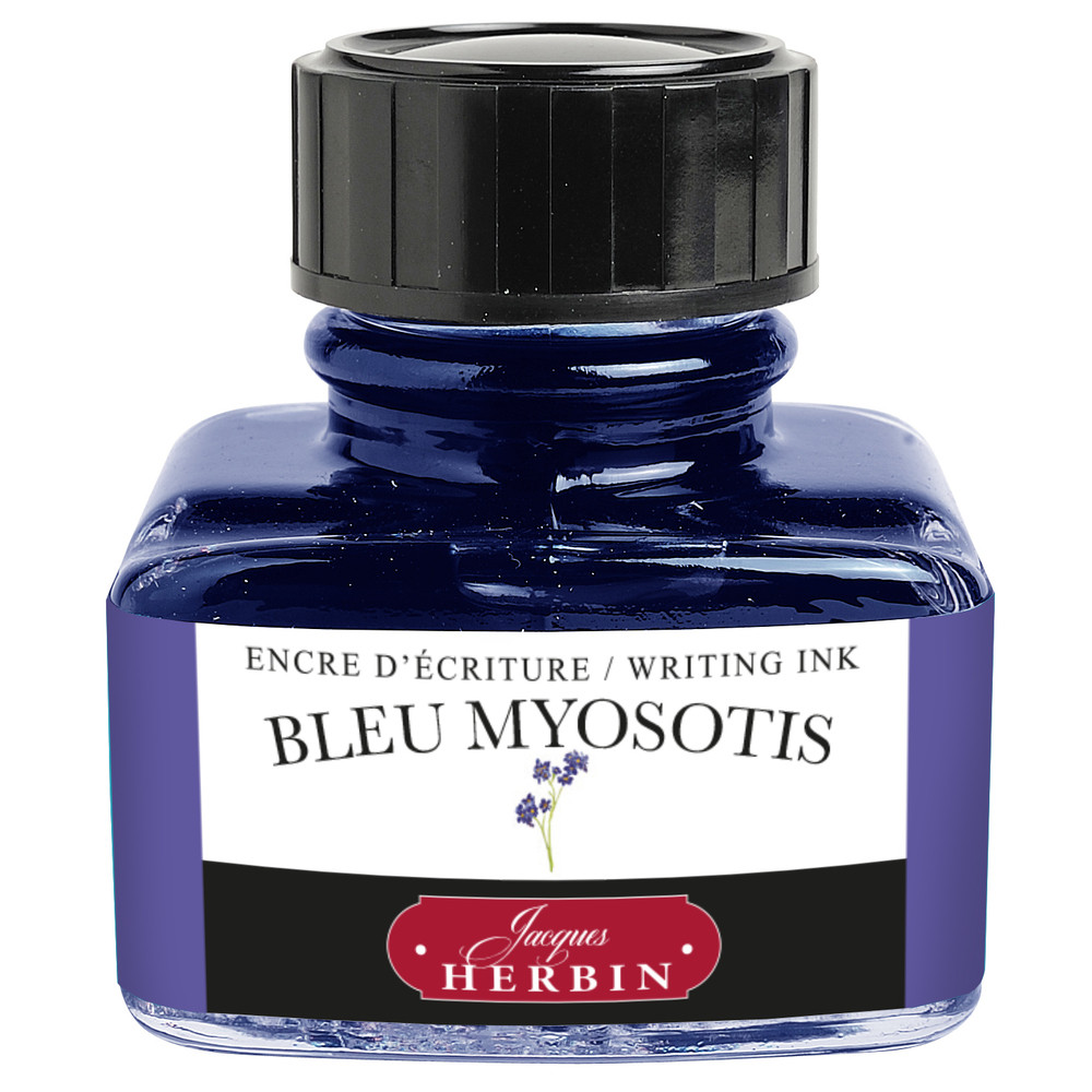 Флакон с чернилами Herbin Bleu myosotis (фиолетово-синий) 30 мл, артикул 13015T. Фото 1