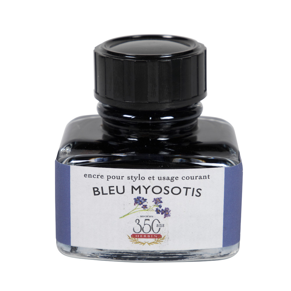 Флакон с чернилами Herbin Bleu myosotis (фиолетово-синий) 30 мл, артикул 13015T. Фото 3