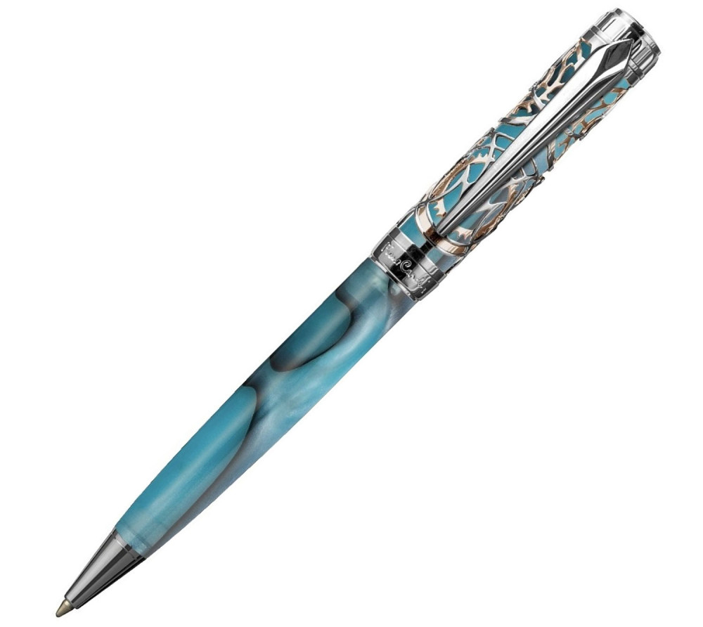 Шариковая ручка Pierre Cardin L'Esprit голубой акрил хром позолота, артикул PC6612BP-A1. Фото 2