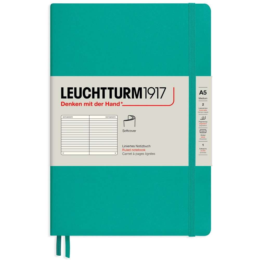 Записная книжка Leuchtturm Medium A5 Emerald мягкая обложка 123 стр, артикул 362847. Фото 9