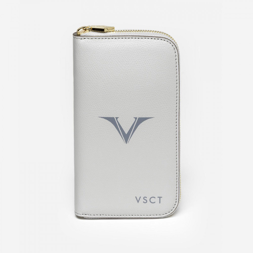 Кожаный чехол для трех ручек Visconti VSCT с держателем для карт серый, артикул KL07-03. Фото 2