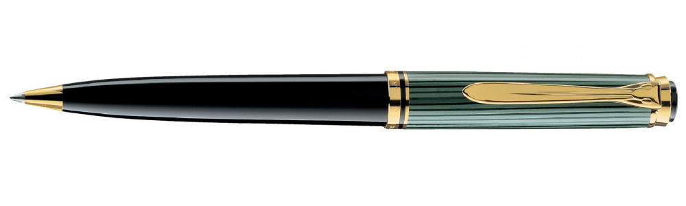 Шариковая ручка Pelikan Souveran K800 Black Green GT, артикул 996991. Фото 1