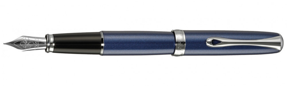 Перьевая ручка Diplomat Excellence A2 Midnight Blue Chrome перо сталь, артикул D40209023. Фото 1