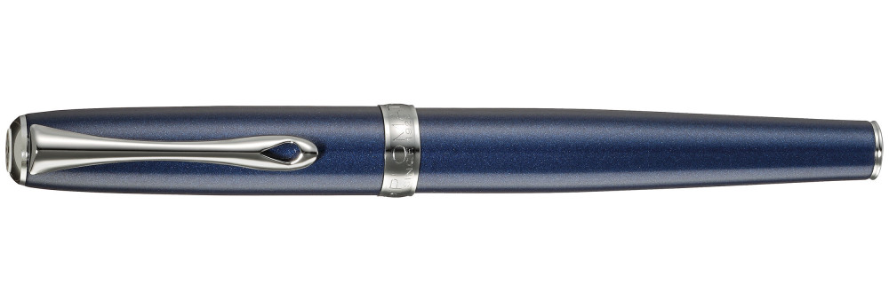 Перьевая ручка Diplomat Excellence A2 Midnight Blue Chrome перо сталь, артикул D40209023. Фото 2