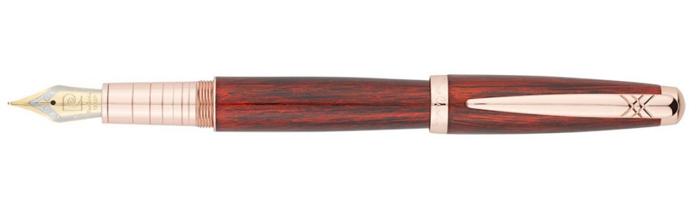 Перьевая ручка Pierre Cardin Majestic коричнево-медный лак с рисунком, артикул PCX755FP-RG. Фото 1