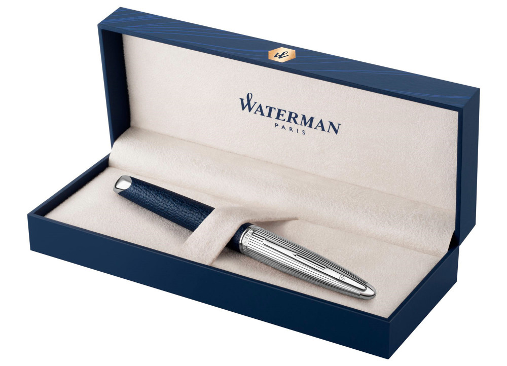 Перьевая ручка Waterman Carene Blue Leather CT F Special Edition 2019, артикул 2099567. Фото 3