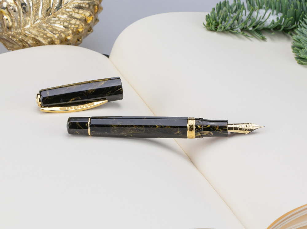 Перьевая ручка Visconti Medici Golden Black, артикул KP17-07-FPEF. Фото 10
