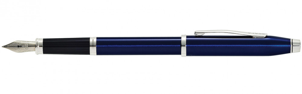 Перьевая ручка Cross Century II Translucent Blue Lacquer Rhodium Plated, артикул AT0086-103MS. Фото 2