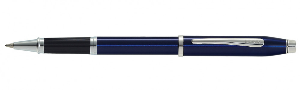 Ручка-роллер Cross Century II Translucent Blue Lacquer Rhodium Plated, артикул AT0085-103. Фото 1