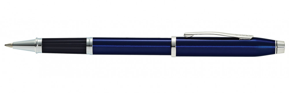 Ручка-роллер Cross Century II Translucent Blue Lacquer Rhodium Plated, артикул AT0085-103. Фото 2