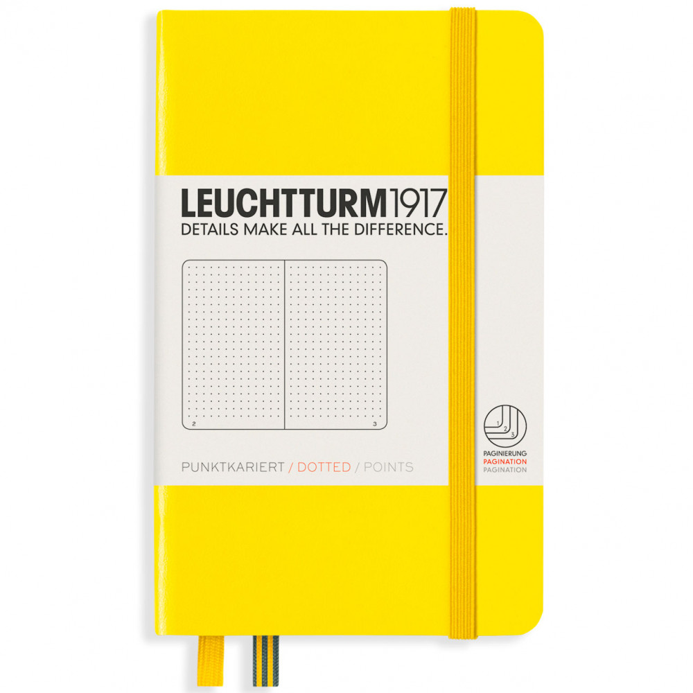 Записная книжка Leuchtturm Pocket A6 Lemon твердая обложка 187 стр, артикул 344796. Фото 1