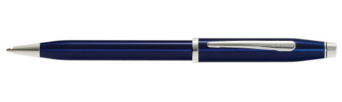 Шариковая ручка Cross Century II Translucent Blue Lacquer Rhodium Plated