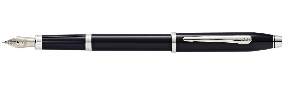 Перьевая ручка Cross Century II Black Lacquer Rhodium Plated, артикул AT0086-102FS. Фото 1