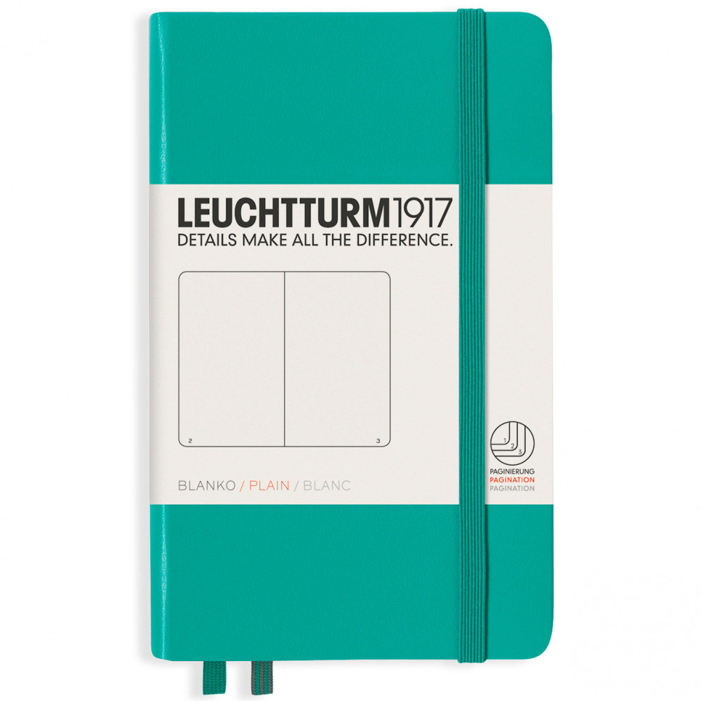 Записная книжка Leuchtturm Pocket A6 Emerald твердая обложка 187 стр, артикул 344788. Фото 8
