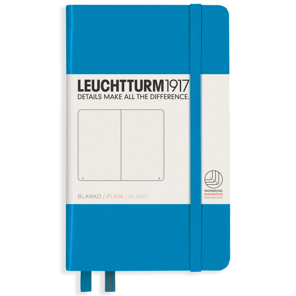 Записная книжка Leuchtturm Pocket A6 Azure твердая обложка 187 стр, артикул 346691. Фото 8