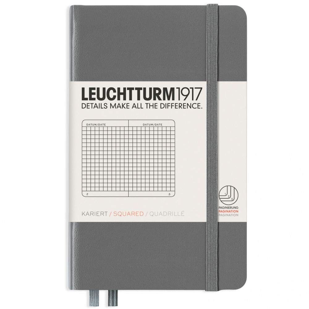 Записная книжка Leuchtturm Pocket A6 Anthracite твердая обложка 187 стр, артикул 344778. Фото 10
