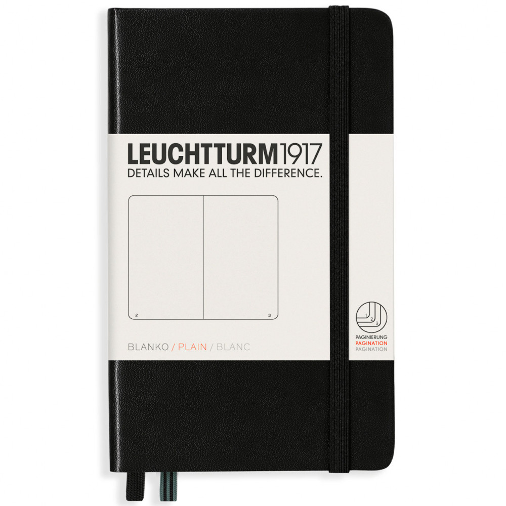 Записная книжка Leuchtturm Pocket A6 Black твердая обложка 187 стр, артикул 333915. Фото 8