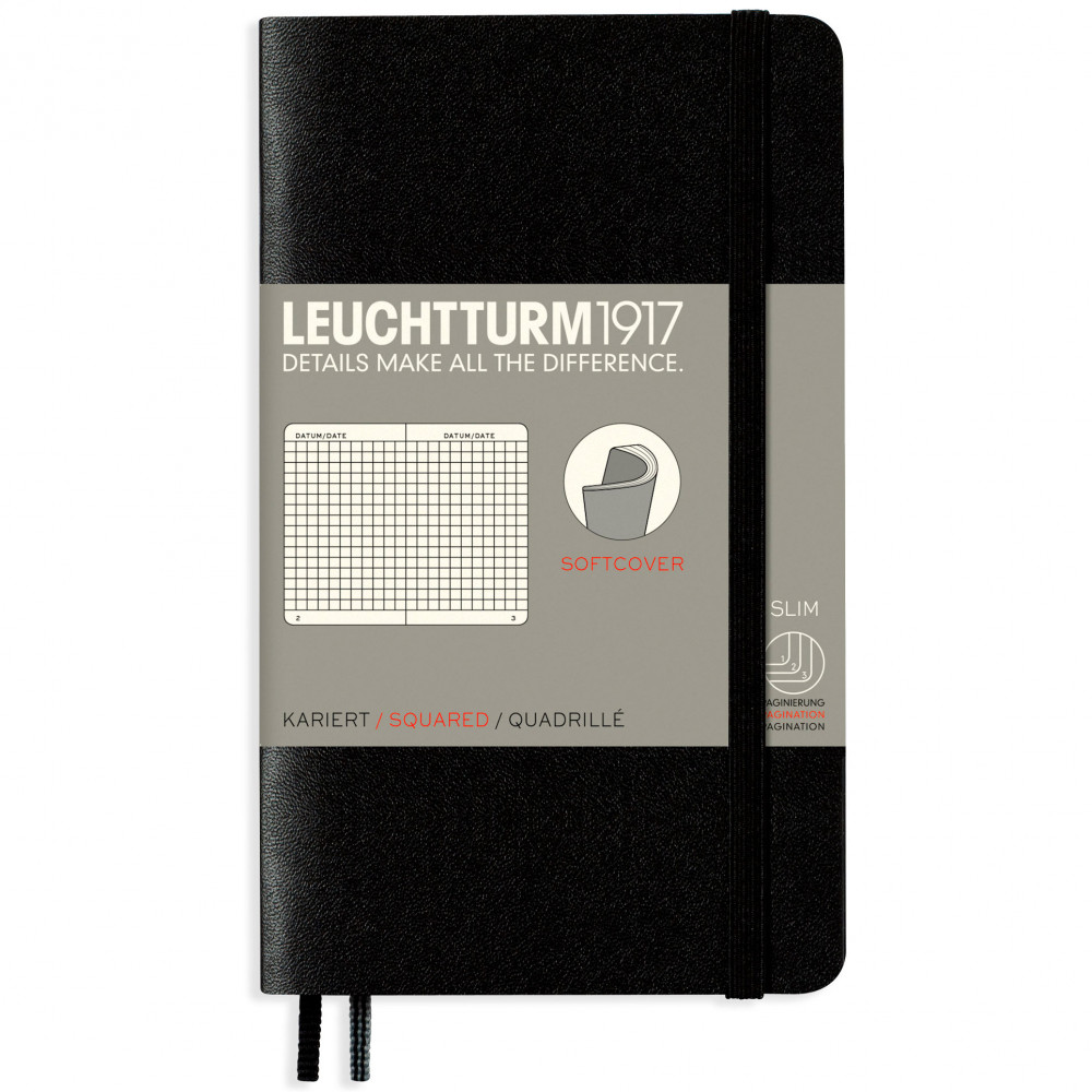 Записная книжка Leuchtturm Pocket A6 Black мягкая обложка 123 стр, артикул 311346. Фото 10