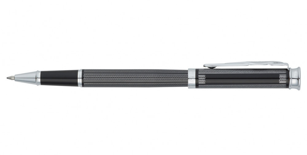 Ручка-роллер Pierre Cardin Tresor гравировка черный лак хром, артикул PC1001RP-03. Фото 3