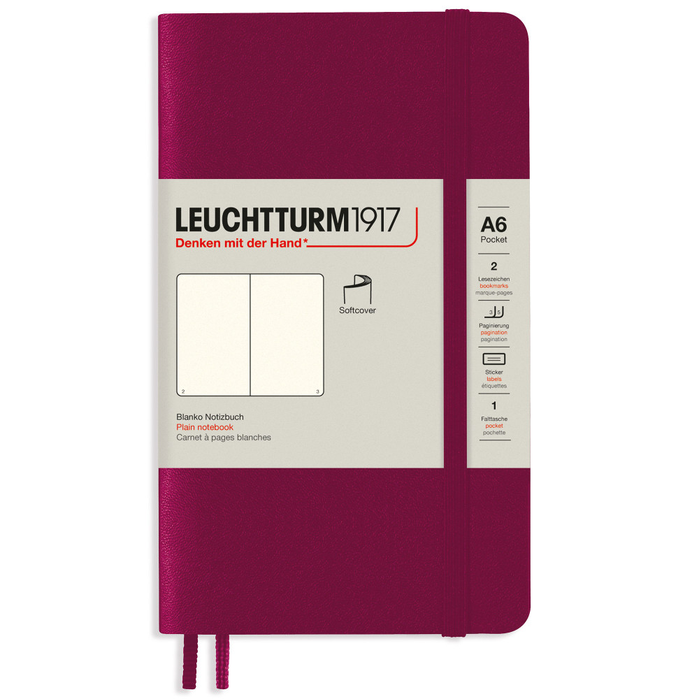 Записная книжка Leuchtturm Pocket A6 Port Red мягкая обложка 123 стр, артикул 362852. Фото 8