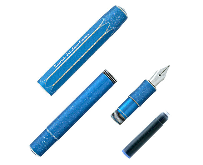Перьевая ручка Kaweco AL Sport Stonewashed Blue, артикул 10000736. Фото 3