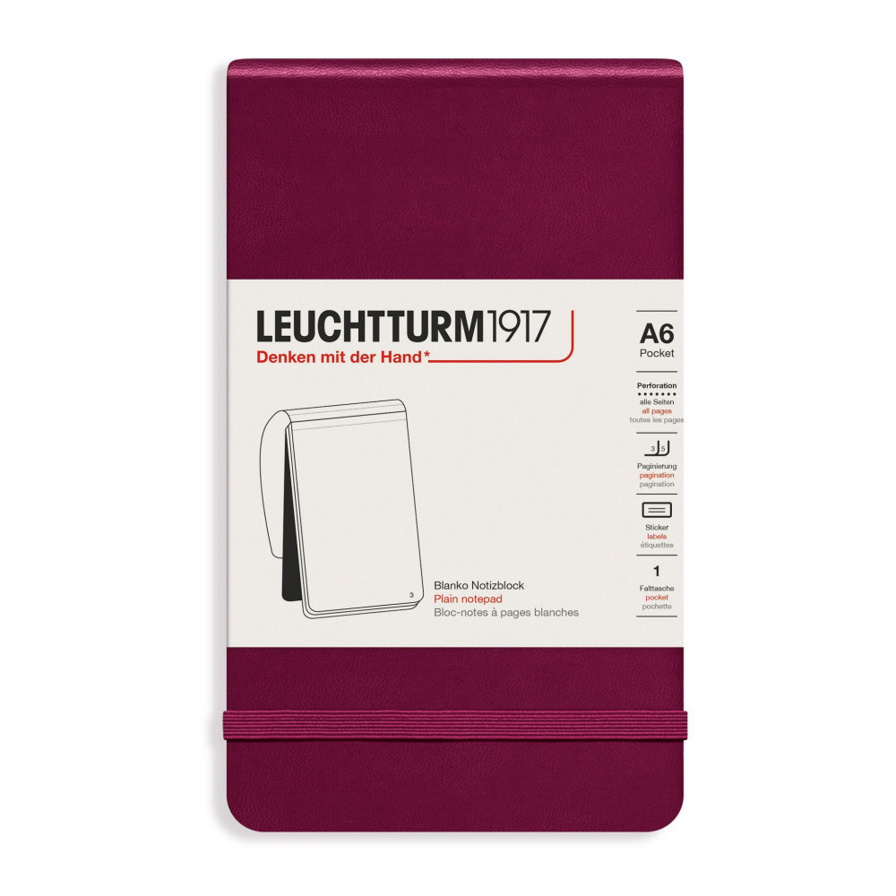 Блокнот Leuchtturm Reporter Pocket A6 Port Red твердая обложка 188 стр, артикул 364413. Фото 11