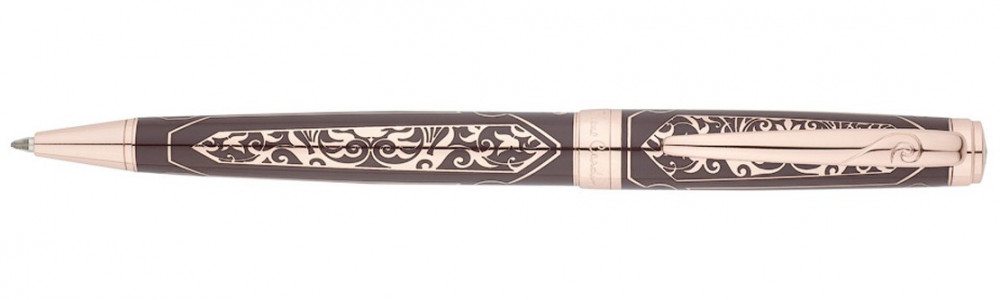 Шариковая ручка Pierre Cardin Renaissance коричневый лак гравировка с позолотой, артикул PC6902BP-R. Фото 1