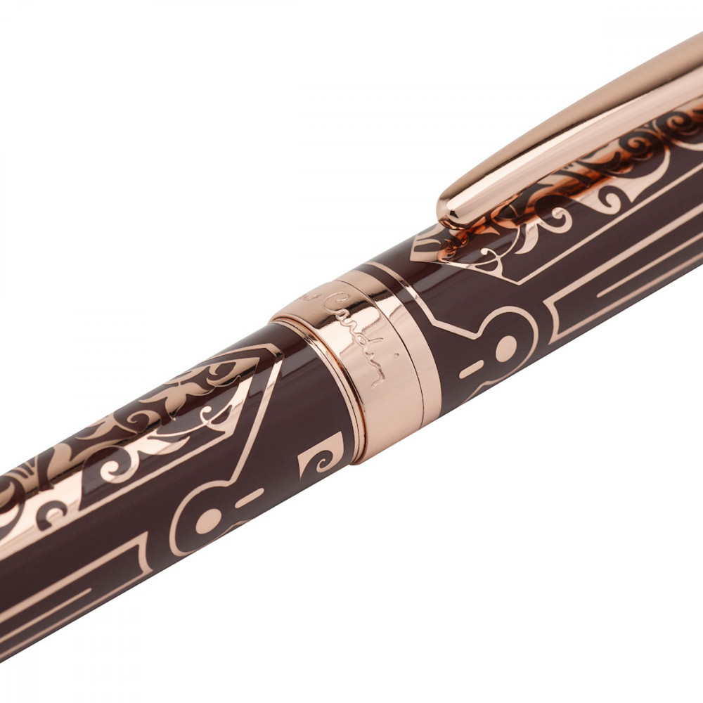 Шариковая ручка Pierre Cardin Renaissance коричневый лак гравировка с позолотой, артикул PC6902BP-R. Фото 4