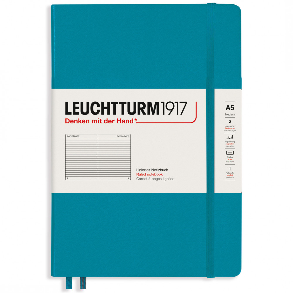 Записная книжка Leuchtturm Medium A5 Ocean твердая обложка 251 стр, артикул 365492. Фото 6