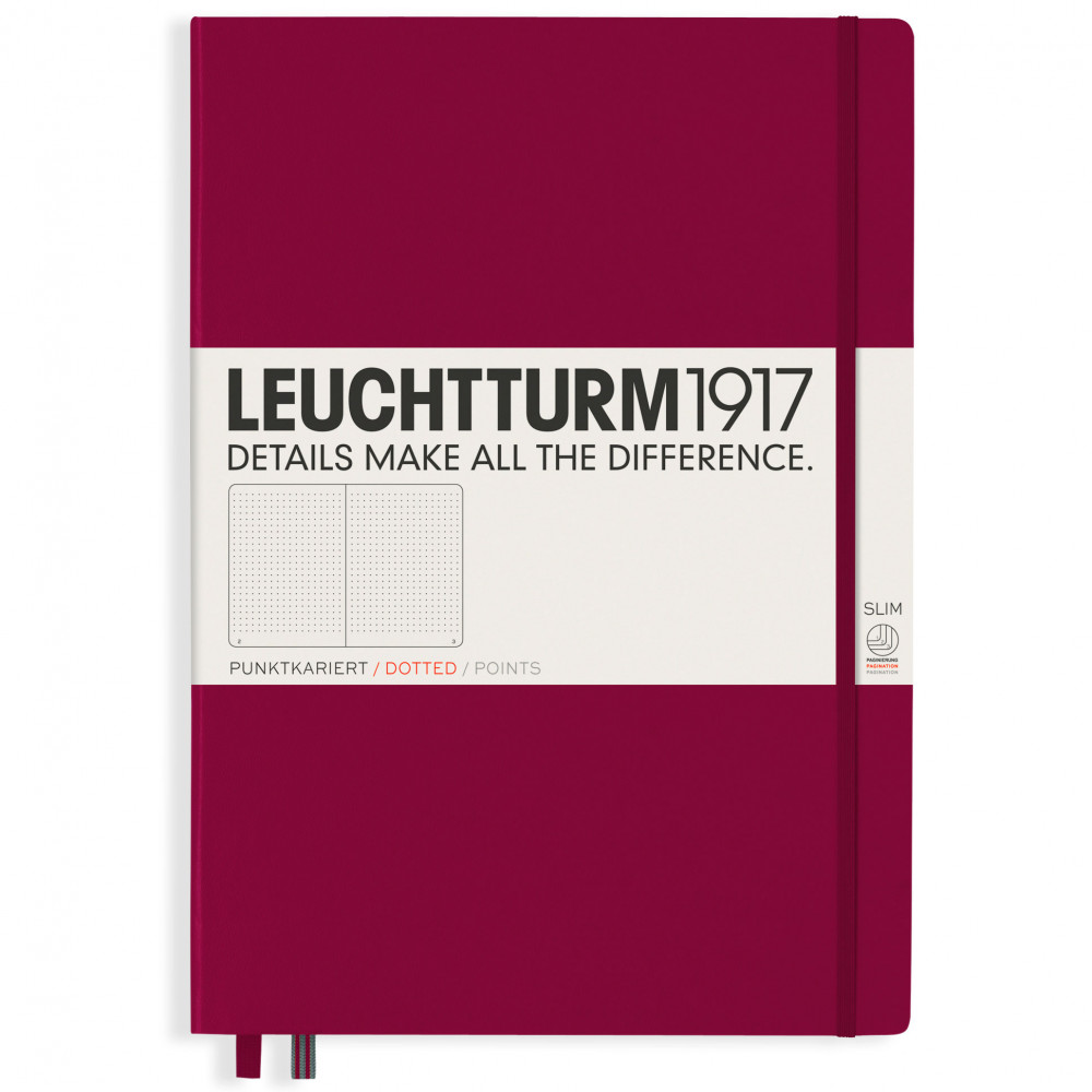 Записная книжка Leuchtturm Master Slim A4+ Port Red твердая обложка 123 стр, артикул 359786. Фото 8