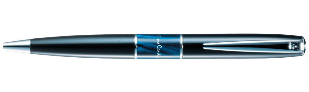 Шариковая ручка Pierre Cardin Libra черный лак синяя вставка из акрила, артикул PC3400BP-02. Фото 1