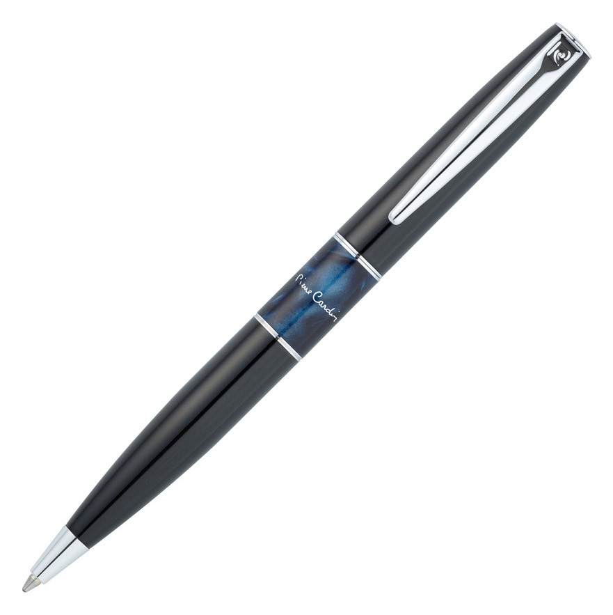 Шариковая ручка Pierre Cardin Libra черный лак синяя вставка из акрила, артикул PC3400BP-02. Фото 6