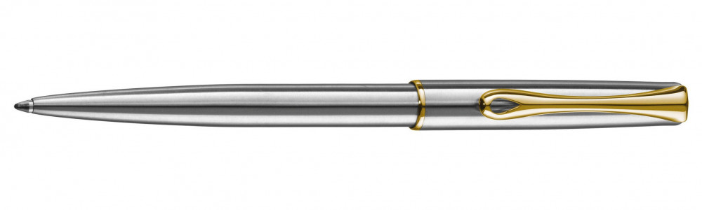 Шариковая ручка Diplomat Traveller Stainless Steel Gold, артикул D10061109. Фото 1