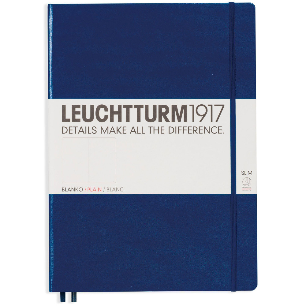 Записная книжка Leuchtturm Master Slim A4+ Navy твердая обложка 123 стр, артикул 342928. Фото 1