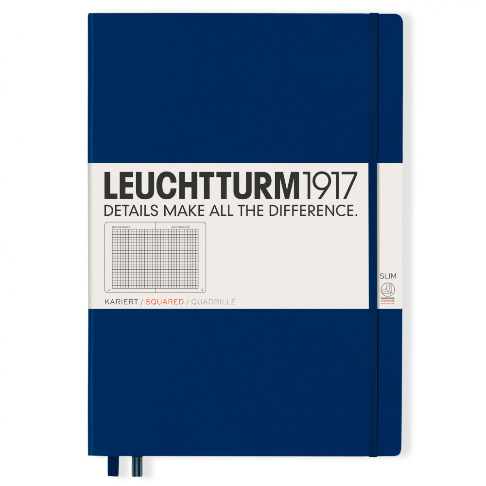 Записная книжка Leuchtturm Master Slim A4+ Navy твердая обложка 123 стр, артикул 342928. Фото 10