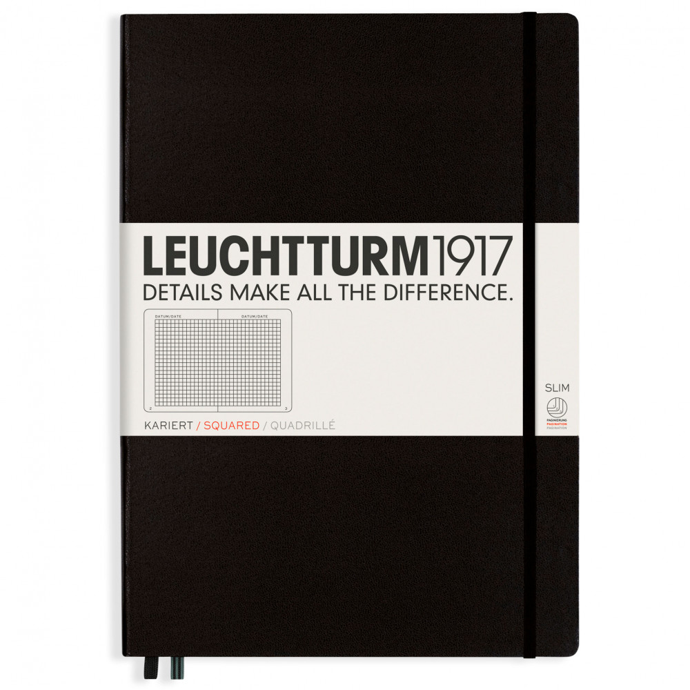 Записная книжка Leuchtturm Master Slim A4+ Black твердая обложка 123 стр, артикул 330754. Фото 10