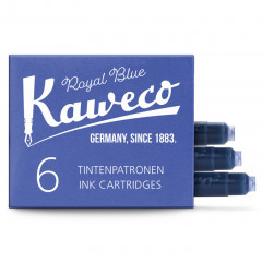 Картриджи с чернилами (6 шт) для перьевой ручки Kaweco Royal Blue