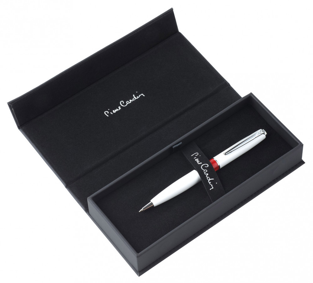 Шариковая ручка Pierre Cardin Libra белый лак красная вставка из акрила, артикул PC3502BP-02. Фото 7